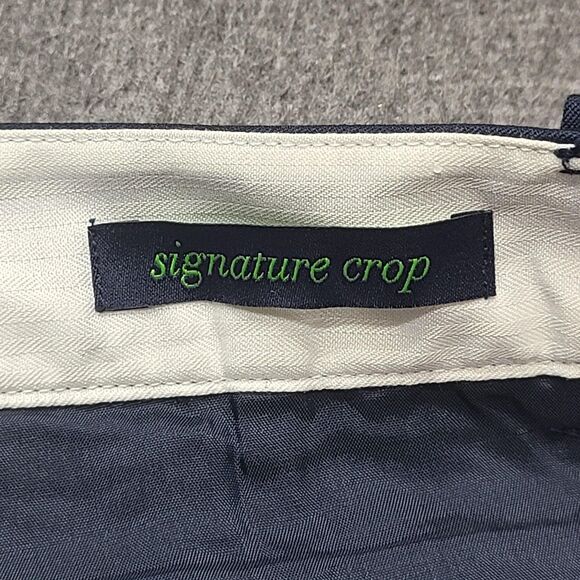 C Wonder Pants Womens 6 Navy Blue Signature Crop Trousers Stretch Office Casual - Picture 6 of 10